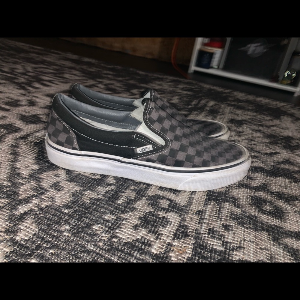 Black & Gray Slip on Vans